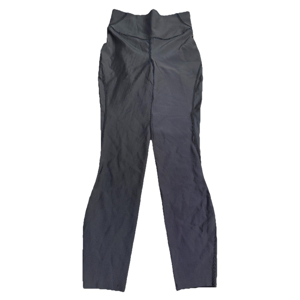 Lululemon Pants Womens 4 Grey Ribbed High Rise Leggings LW5FD7S EUC